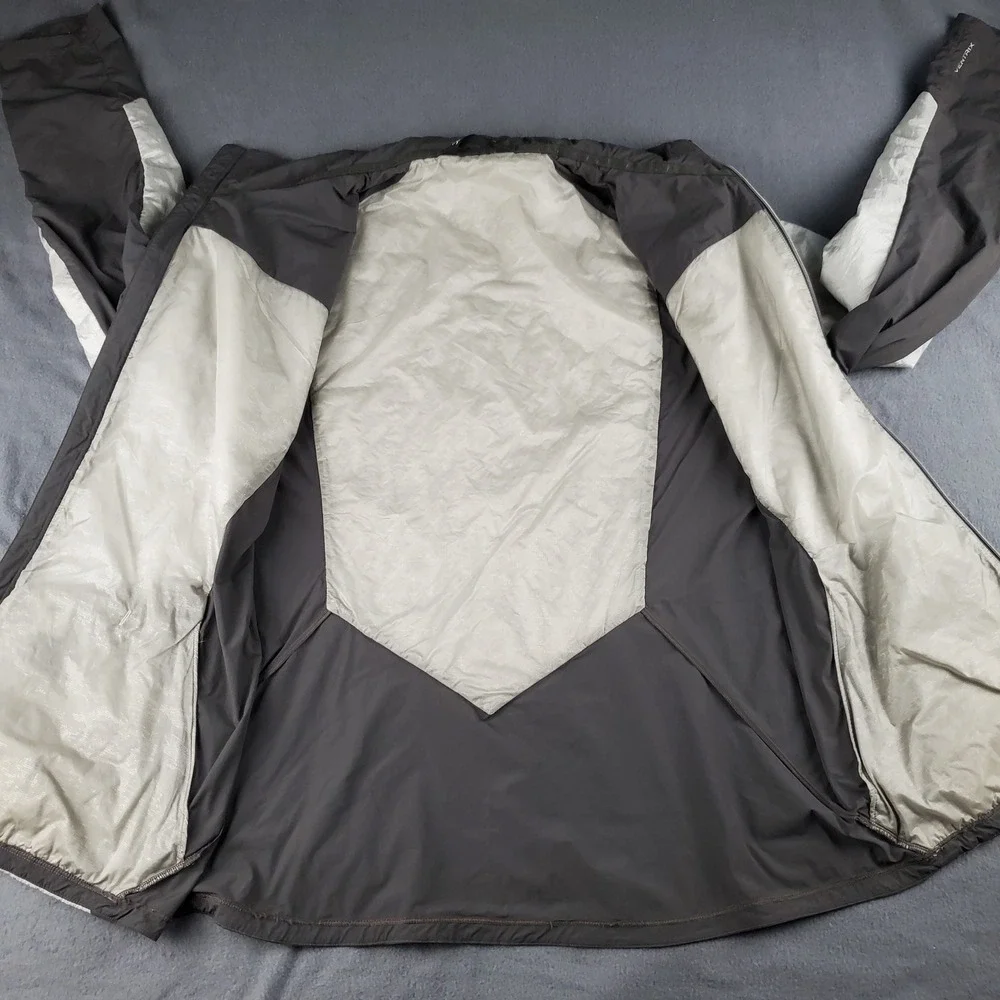 The North Face centric Windbreaker Jacket Lightweight Full Zip Gray Size L